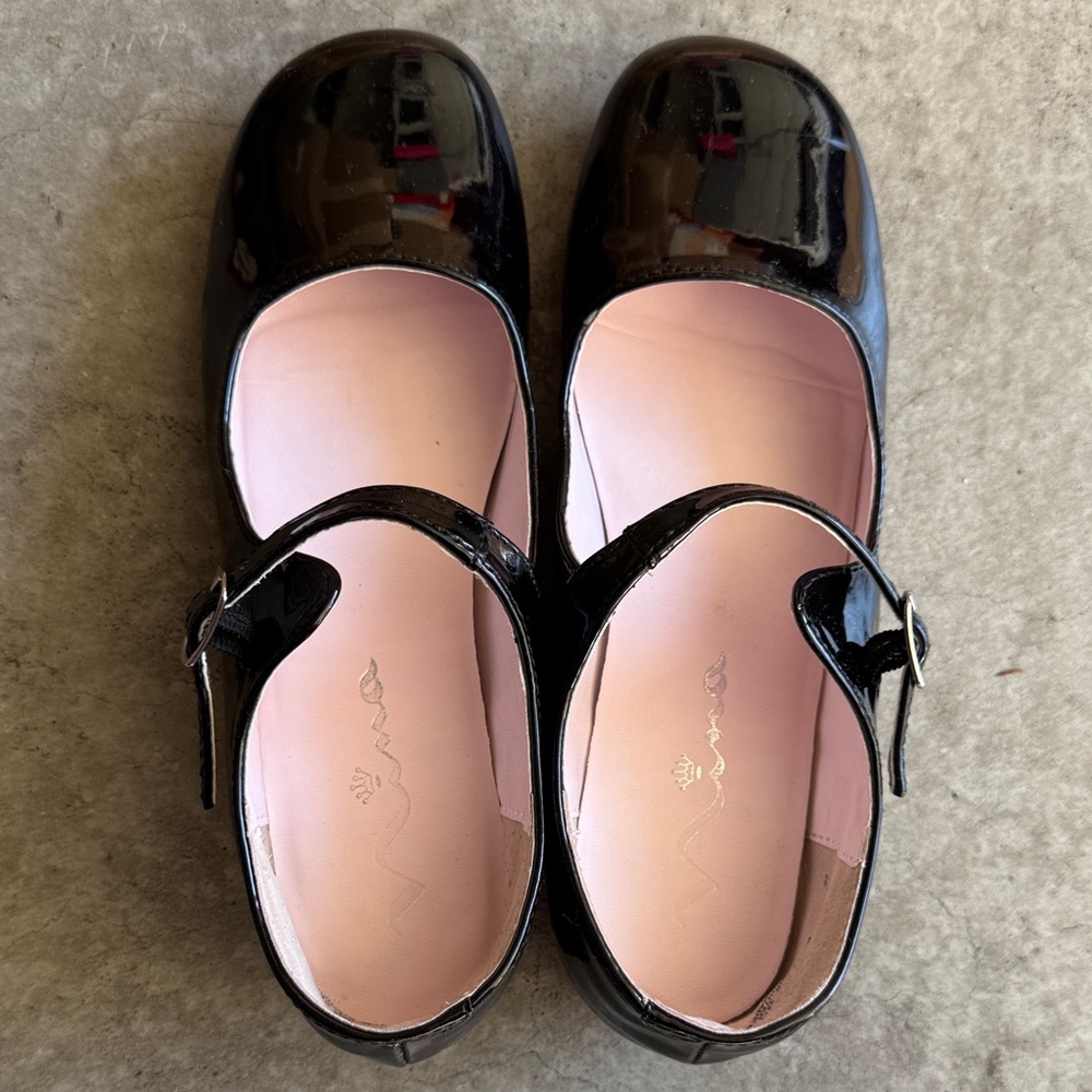 Nina Black Patent Mary Jane Dress Shoes - Size 2M, Eur 32.5